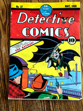 Detective Comics: #27  1939 64 pgs. 13 3/4'' x10'' The Cover  As Found. picture