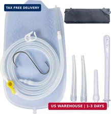 Silicone Enema Kit 2 L Enema Bag 6.3ft. Long Silicone Hose 3 Multi-Size Reusable picture