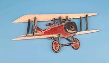 Vintage 1975 Homco Red Metal Biplane Plane Wall Décor Plaque 1232  USA Box5 picture
