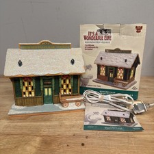 2004 Enesco It's a Wonderful Life BEDFORD FALLS TRAIN STATION Village Series III picture