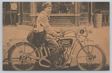 Lakewood NJ Excelsior Auto Cycle Motorcycle Mail Delivery Postcard 1992 picture