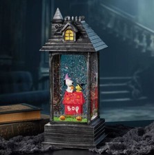 Disney Haunted Peanuts Halloween Lantern Snoopy & Woodstock Glitter Lights Sound picture
