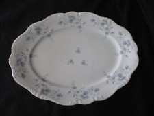 Johann Haviland Bavaria Germany Blue Garland Large Oval Platter, 14 1/2
