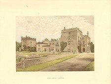 seats of noblemen of great britain & ireland - cromolithograph. muncaster castle picture