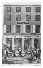 Philadelphia 1846 South Water Street Grocery Store Wagons Standard Postcard picture