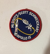 Vintage 1970s Apollo 9 Patch  Mission Crew Scott Schweickart McDivitt 4