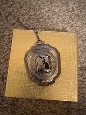 Exquisite Antique Make-up Compact with chain picture