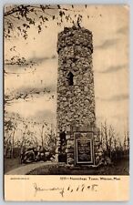Norembega Tower Weston Massachusetts Black White Cancel 1908 Antique PM Postcard picture