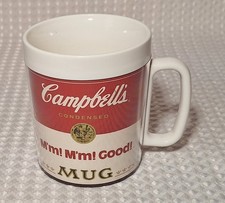 Vintage 1991 Campbell's Soup M'm M'm Good Plastic Insulated Travel Mug Cup picture