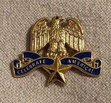 DAR Daughters of the American Revolution Celebrate America Pin Badge Insignia picture