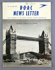 BOAC NEWS LETTER STAFF MAGAZINE JUNE 1949 B.O.A.C. SOLENT FLYING BOAT LONDON picture