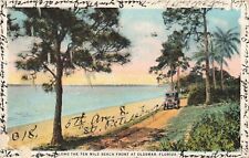 Oldsmar FL Florida, Along the Ten Mile Beach Front, Old Car, Vintage Postcard picture