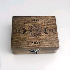 JB&C Premium TAROT Engraved Wooden Decorative Box Jewelry Box  picture