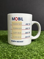 Vintage MOBILGAS Employee 1992 North Midway Coffee Cup MUG Mobil Oil VERY RARE picture