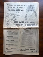 1962 Fullerton News Tribune Newspaper Leo Fender Guitars Pre-CBS Hunts Food picture