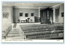 c1905 Chapel Interior Wilbraham Academy Wilbraham Massachusetts MA Postcard picture