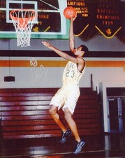 LeBron James ~ Signed Autographed 2002 High School Photo Auto ~ JSA LOA picture