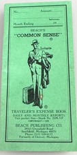 VTG  1940s Era Beach’s Common Sense Travelers Expense Book Unused New Old Stock picture