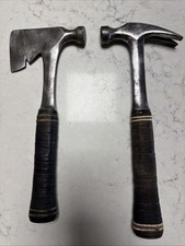 Vintage Estwing No 2 Hatchet & 16 Oz Claw Hammer Leather Grip USA picture