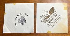 1940 - 1950's Vintage Cocktail Napkin Lot - Officers Club Skyline Club Colorado picture