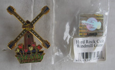 Hard Rock Cafe Amsterdam Windmill Guitar pinback with moving arms picture