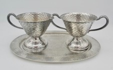 1881 ROGERS EPNS Silverplate Creamer & Sugar On Tray picture