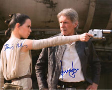 Star Wars Harrison Ford & Daisy Ridley 8.5x11 signed Photo Reprint picture