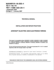 1,062 Page AIRCRAFT ELECTRIC & ELECTRONIC WIRING NAVAIR Technical Manual on CD picture