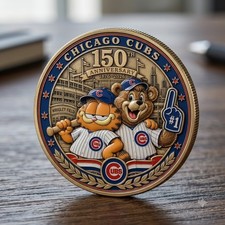 Chicago Cubs Garfield 150th Anniversary Collectible Coin picture