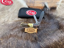 1984 Case 6 Dots 52009 Barlow Knife With Stag Handles Mint Case Logo Pouch CA21 picture