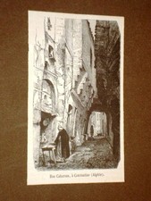 Engraving year 1872 Rue Cahoreau in Constantine - Algeria Algeria picture