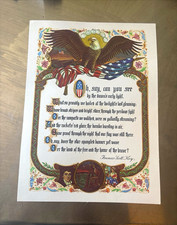 Lot 4 Patriotic Historical Americana Quote Art Prints Paper Unframed A.E. Hilton picture