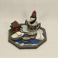 Vintage 1996 Young's Inc Cape Hatteras Lighthouse Mini Tea Set Resin Nautical NC picture