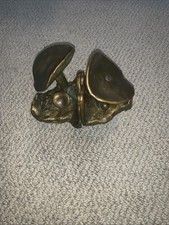 Antique Bronze McClelland Barclay Frog Mushroom Single Bookend Sculpture Signed picture