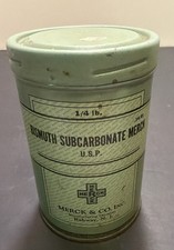 VTG BISMUTH SUBCARBONATAE MERCK pharmaceutical Tin picture