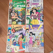 Archie Comics Veronica Lodge Lot of 4: Africa Paris Japan Hollywood picture