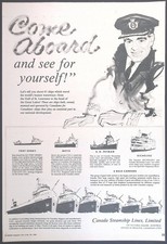 1956 Canada Steamship Lines ad Come Aboard & See for Yourself picture