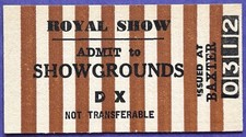 VR Ticket - BAXTER - Royal Show - Admit to Showgrounds - DX picture