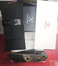 Kansept Fenrir CPM 20CV Drop Point Ti/80s Camo Carbon Fiber Frame Lock K1034H1 picture