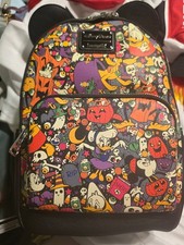 Loungefly Disney Parks Halloween Mickey And Friends Mini Backpack NWT picture