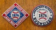 Lot of Two Budweiser Anheuser-Busch 1876 Basesball Patches picture