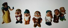 Vintage Disney -  Snow White And 6 Dwarfs Plastic  Mini Figures - 2 Inches picture