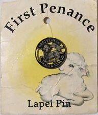 Vintage First Penance Heals Renews Forgiveness Lapel Pin picture