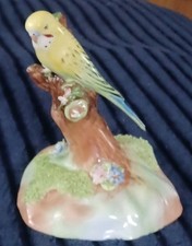Buddgie/Parakeet bone china Hand Modelled figurine by Denton China-England picture