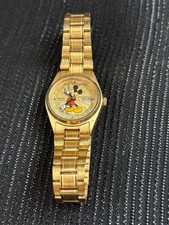 Vintage Ladies Seiko Mickey Mouse Watch GoldTone - Needs Battery picture