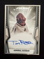 Topps Star Wars Masterwork - Tim Rose as Admiral Ackbar /5 Silver Framed Auto picture