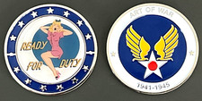Ready For Duty  WWII Nose Art Challenge Coin - Air Force New  picture