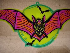 Vintage Style Target Hyde & Eek LARGE Neon Halloween Wall Hanging Decor BAT MOON picture