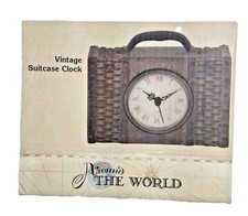 Vtge Cracker Barrel Suitcase Clock Highway Diner Around The World Nostalgia picture
