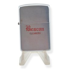 Vintage Zippo Lighter 5 Barrel Hinge Pat 2032695 Beacon Cleaners Ad 1949-1950 picture